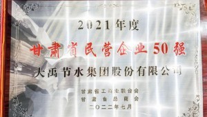2022年7月4日米兰体育集团荣获2021年度甘肃省民营企业50强